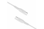 USB kaapelit - FIXED LIQUID Silicone 60W - USB-C <-> USB-C - 0.5m - Valkoinen - FIXDLS-CC05-WH