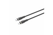 USB kaapelit - FIXED METAL - USB-C <-> Lightning - 2m - Musta - FIXDB-CL2-BK