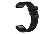 Smartwatch - Lisävarusteet - FIXED Silikoniranneke Garmin QuickFit 20 mm Musta - FIXSST-QF20MM-BK