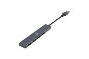 USB hub - Tucano 4-in-1 USB Hub USB hub - 4 porttia - USB 3.0 - Harmaa - MA-HUB-USB-SG