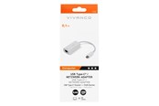 Muut kaapelit - Vivanco USB-C <-> RJ45 1000Mbps network adapter 0,1m White - 4008928453836