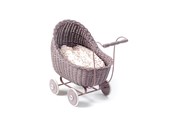 Nuket, pehmolelut ja oheistarvikkeet - Smallstuff - Doll Stroller - Dark Rose *DEMO* - 51001-07
