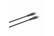 USB kaapelit - FIXED METAL series 100W - USB-C <-> USB-C - 1.2m - Musta - FIXDB-CC12-BK