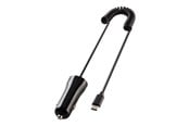 Puhelin - Adapterit & Laturit - Vivanco Car Charger USB-C 2.4A with 1m spiral cable Black - 4008928627855