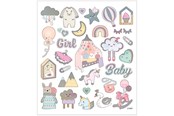 Luovat leikit - Creativ Company Stickers Baby Girl 1 Sheet - 28884