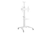 Seinäkiinnitys, AV-kiinnikkeet & AV-kalusteet - Gembird cart - for TV - with caster wheels - white - Max 70 kg - recommended for 70" - TVS-70T-02-W