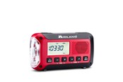 DAB, Verkko- & Kelloradiot - MIDLAND ER250 BT Emergency Bluetooth Radio - Solar - Dynamo - 130 Lumens Flashlight - 2600mAh Powerbank - AM/FM - Mono - Punainen - C1587