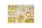 Palapelit - Goki Wooden Sliding Puzzle Who Belongs to Who 8 pcs. Puu - 57749