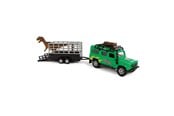 Leluautot - Kids Globe Die-cast Land Rover with Dino trailer 29cm - 520178