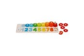 Vauva- ja taaperolelut - Goki Wooden Sorting Game Learning to Count with Gears 55 pcs. - 58451