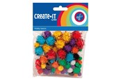 Luovat leikit - Haza Witbaard Glitter Pompoms 78pcs. - 192321