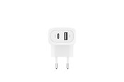 Puhelin - Adapterit & Laturit - Belkin BOOSTCHARGEª 42w - 30w USB-C PD PPS + 12w USB-A Dual Wall Charger White - WCB009VFWH