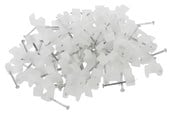 Kaapelihyllyt, Kaapelisukat & Kaapelisiteet - Nordic Quality Cable Clip 3x5mm Neutral 100 pcs. - 322722