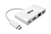 Telakointiasemat - Eaton Series USB C to HDMI Multiport Video Adapter Converter w/ USB-A Hub USB-C PD Charging Gigabit Ethernet Port Thunderbolt 3 Compatible USB Type C to HDMI USB Type-C - U444-06N-HGU-C
