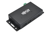 USB hub - Eaton series 4-Port Industrial-Grade USB 3.1 Gen 2 Hub - 10 Gbps 2 USB-C & 2 USB-A 15 kV ESD Immunity Iron Housing USB hub - 4 porttia - Musta - U460-2A2C-IND