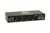 USB hub - Eaton series 4-Port Rugged Industrial USB 2.0 Hi-Speed Hub w 15KV ESD Immunity Metal Mountable USB hub - 4 porttia - Musta - U223-004-IND