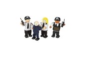 Puulelut - Tidlo Wooden Dollhouse Dolls Police and Crook 4 pcs - T0142
