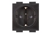 Muut kaapelit - Crestron Electronics Crestron FT2A-PWR-EU series FT2A-PWR-EU-1-BASIC - power socket-outlet - European "Schuko" power outlet module single - 1 gang - 1 power socket - black - FT2A-PWR-EU-1-BASIC