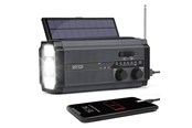 DAB, Verkko- & Kelloradiot - Lippa Emergency Radio - Solar - Dynamo - 5000 mAh Power Bank - AM/FM - Mono - Musta - LPFMR02