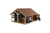 Puulelut - Kids Globe Horse Stable with 2 Boxes and Storage 1:24 - 610167