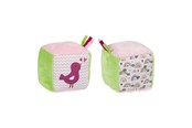 Vauva- ja taaperolelut - Goki Soft Cube with Crinkle Foil and Bell Bird - 65302