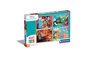 Palapelit - Clementoni Jigsaw Puzzle 4in1 Disney Animals Lattia - 21523