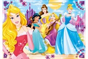 Palapelit - Clementoni Jigsaw Puzzle Super Color Maxi Disney Princess 104pcs. Lattia - 23714