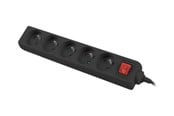 Virtakaapelit (ulkoinen) - Lanberg PS1-05E-0300-BK - power strip - 2500 Watt - PS1-05E-0300-BK
