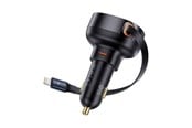 Puhelin - Adapterit & Laturit - Baseus Car Charger  Enjoyment Pro with lightning cable + USB-C  55W (black) - C00057803111-00