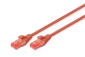Verkkokaapelit - DIGITUS CAT 6 U-UTP Patch Cord - 0.5m - Punainen - 0.5m - DK-1617-005/R