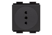 Muut kaapelit - Crestron Electronics Crestron FT2A-PWR-IT series FT2A-PWR-IT-1-BASIC - power socket mechanism - Italy - 1 power socket - black - FT2A-PWR-IT-1-BASIC