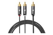 Audiokaapelit - Nedis subwoofer cable - 3 m - CATB24000GY30