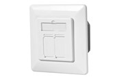 Pistorasiat ja kotelot - Nedis - socket-outlet - 2 network sockets - white - CCBW89200IV