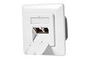 Pistorasiat ja kotelot - Nedis - socket-outlet - 2 network sockets - white - CCBW89250IV
