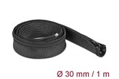 Lisätarvikkeet - DeLOCK Braided Sleeve with zip fastener heat-resistant 1m x 30mm - 19165