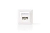 Verkkolaitteet & langattoman verkon laajentimet - Nedis Network Wall Box | In-Wall | 2 port(s) | CAT5e - CCGB89150IV
