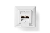Verkkolaitteet & langattoman verkon laajentimet - Nedis Network Wall Box | In-Wall | 2 port(s) | CAT6 - CCGB89200IV
