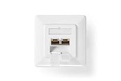 Verkkolaitteet & langattoman verkon laajentimet - Nedis Network Wall Box | In-Wall | 2 port(s) | CAT7 - CCGB89260IV