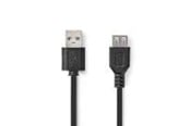 USB kaapelit - Nedis USB Cable | USB 2.0 | USB-A Male | USB-A Female | 480 Mbps - CCGB60010BK02