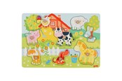 Palapelit - Goki - Farm animals lift-out puzzle - (57392) Puu - 57392