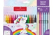 Kirjoitus- ja piirustustarvikkeet - Faber-Castell Felt-tip pen unicorn 18+6 + stickers - 554221