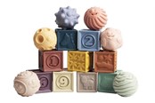 Vauva- ja taaperolelut - Magni Massage set with building blocks - 3648