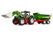 Leluautot - Bruder   Roadmax traktori etukuormaajalla ja kippiperävaunulla - BR3452