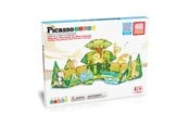 Rakennussarjat - PicassoTiles Safari 46-osainen magneettisarja, jossa 8 hahmoa - PTQ12