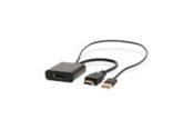 Näyttökaapeli - Nedis HDMI Adapter | HDMI Connector | DisplayPort Male / USB-A Male - CCGB34300BK02