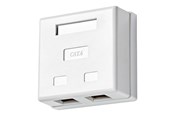 Pistorasiat ja kotelot - Nedis - socket-outlet - 2 network sockets - white - CCGP89130WT