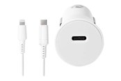 Puhelin - Adapterit & Laturit - Nedis car power adapter - 24 pin USB-C - 20 Watt - CCPDL20W111WT