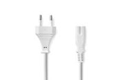 Sisäiset virtakaapelit - Nedis Power Cable | Euro Male | IEC-320-C7 | Straight | Straight | Nickel Plated | 2.00 m - CEGL11040WT20