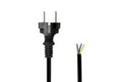 Virtakaapelit (ulkoinen) - Nedis Power Cable | Plug with earth contact male | Open | Straight | Straight | Nickel Plated | 3.00 m - CEGL11930BK