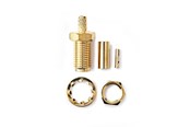 Antennikaapelit/-liittimet - Nedis SMA Connector | Straight | Female | Gold Plated | 50 Ohm - CSGB02901GD